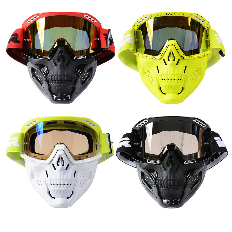 Helmbril 3/4 motorbril Uitneembaar offroad-masker Stof- en winddichte zandlocomotiefbril