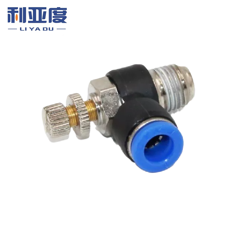 1PCS SL4 6 8 10 12 Quick Connection Pneumatic Fittings Throttle Speed Controller -M5 1/8 1/4 3/8 1/2 Air Pressure Regulator