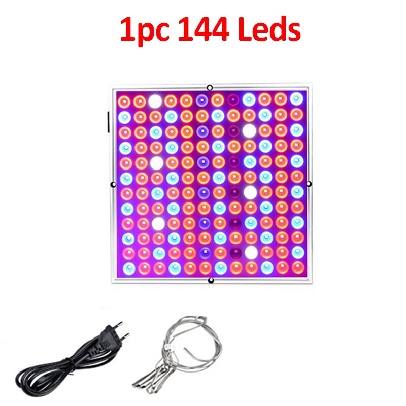 LED Grow Light Full Spectrum Phyto Lamp For Plants For Greenhouse Grow Tent Led Lighting Indoor Garden Hydroponic Plant Lights: 1pc 144Leds / US