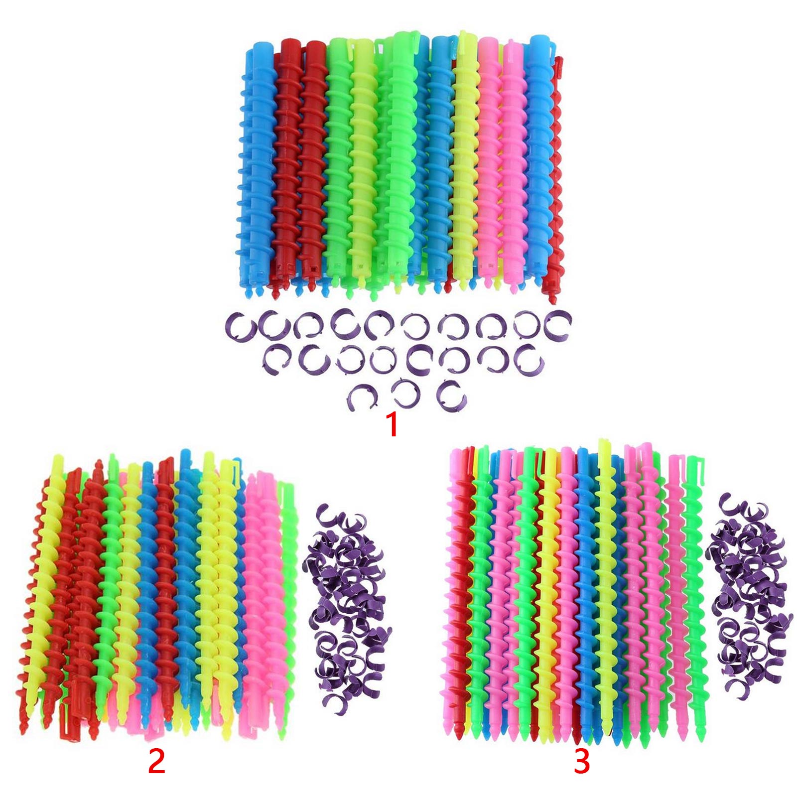 40 stücke Lange Spirale Haar Lockenwickler Keine Wärme Spirale Locken Styling Rollen Zubehör für Hause Salon DIY Haarstyling-gelee Zufällige Farben
