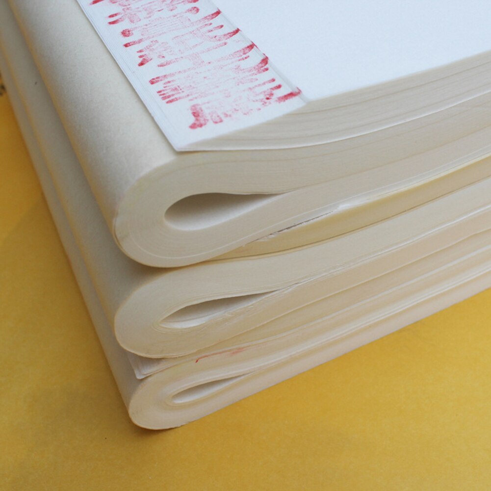 100Pcs Chinese Painting Calligraphy Drawing Half Rice Xuan Paper Stationery