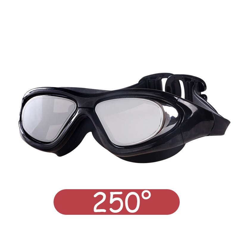-1.5-9.0 Degree Optical Swimming Goggles Men Women Myopia Swimming Pool Waterproof Swim Eyewear Prescription Diving Glasses: 250