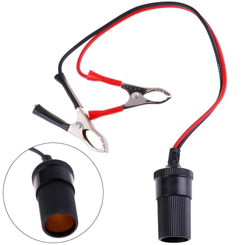 Newest 12 Volt Battery Terminal Clip-on Cigar Cigarette Lighter Power Socket Adapter Plug Car Boat Van For Camping