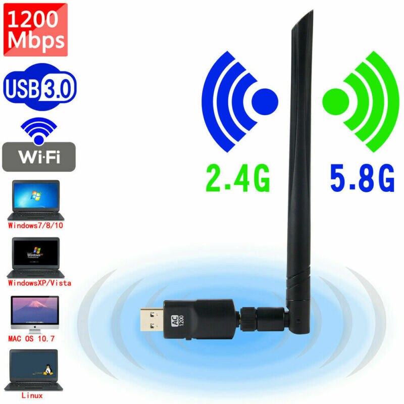 600 mbps usb wifi-adapter donglekort trådløst netværk bærbar stationær pc-antenne