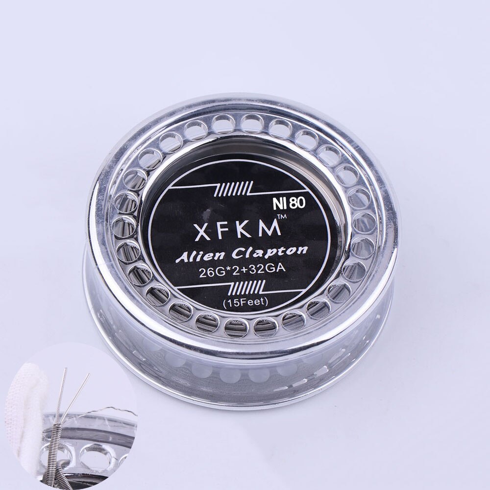 XFKM 5 m/roll NI80 Alien Clapton Draad voor RDA RBA Rebuildable Verstuiver Verwarming Draden Coil Tool Alien Clapton verwarming Draad