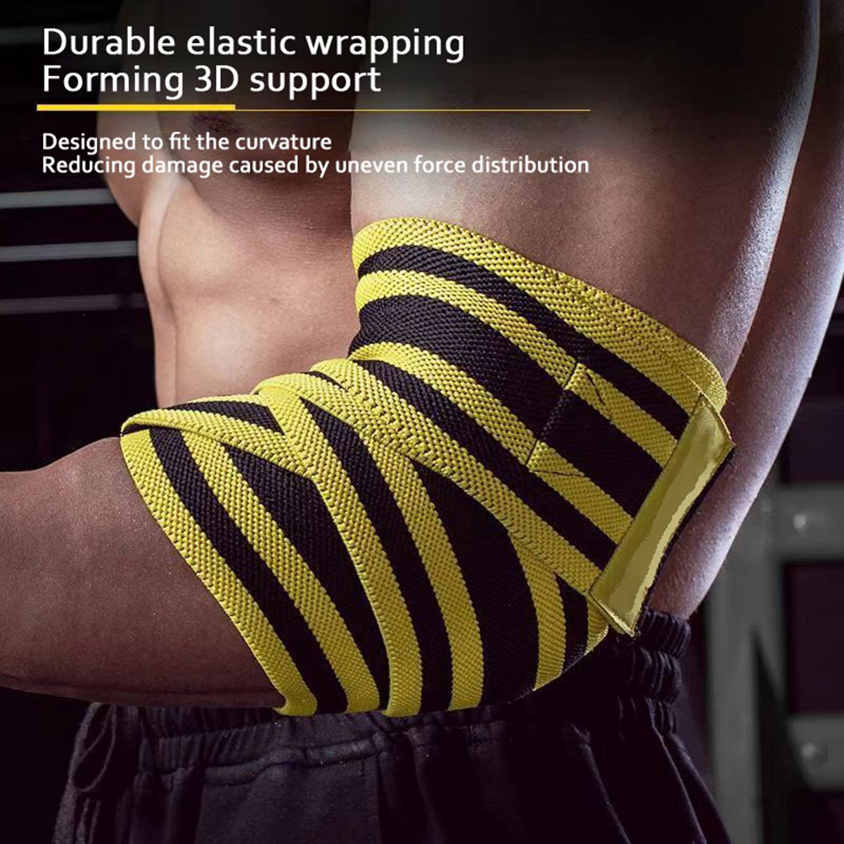 1 styck lindningsbara kompressionssportremmar armbågsskydd fitness tyngdlyftningsutrustning skyddsutrustning