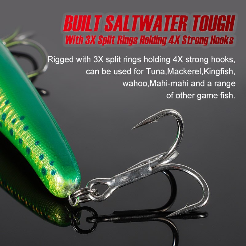Noeby trolling lokker 180mm 48g flydende minnow dyb dykker fiskeri lokker stor cast trolling hård lokkemad til tun fiskegrej