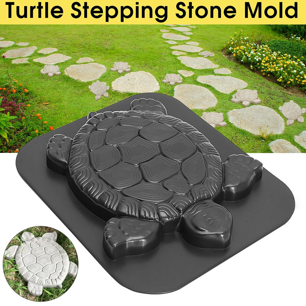 Concrete Cement Paving Mold Road Reusable Driveway Stepping Stone ABS Manual Tool Outdoor Landscape Turtle Shape Garden Decor