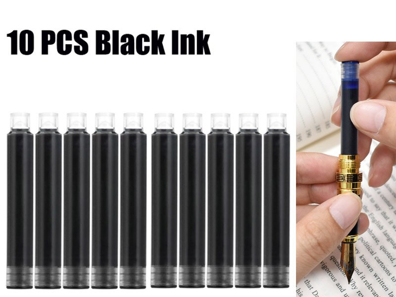 Klassieke Hero 6006 Metalen Inkt Vulpen Business Mannen Draak Kristal Diamant Schrijfpen 2 Pennen Sturen: 10 Black Ink