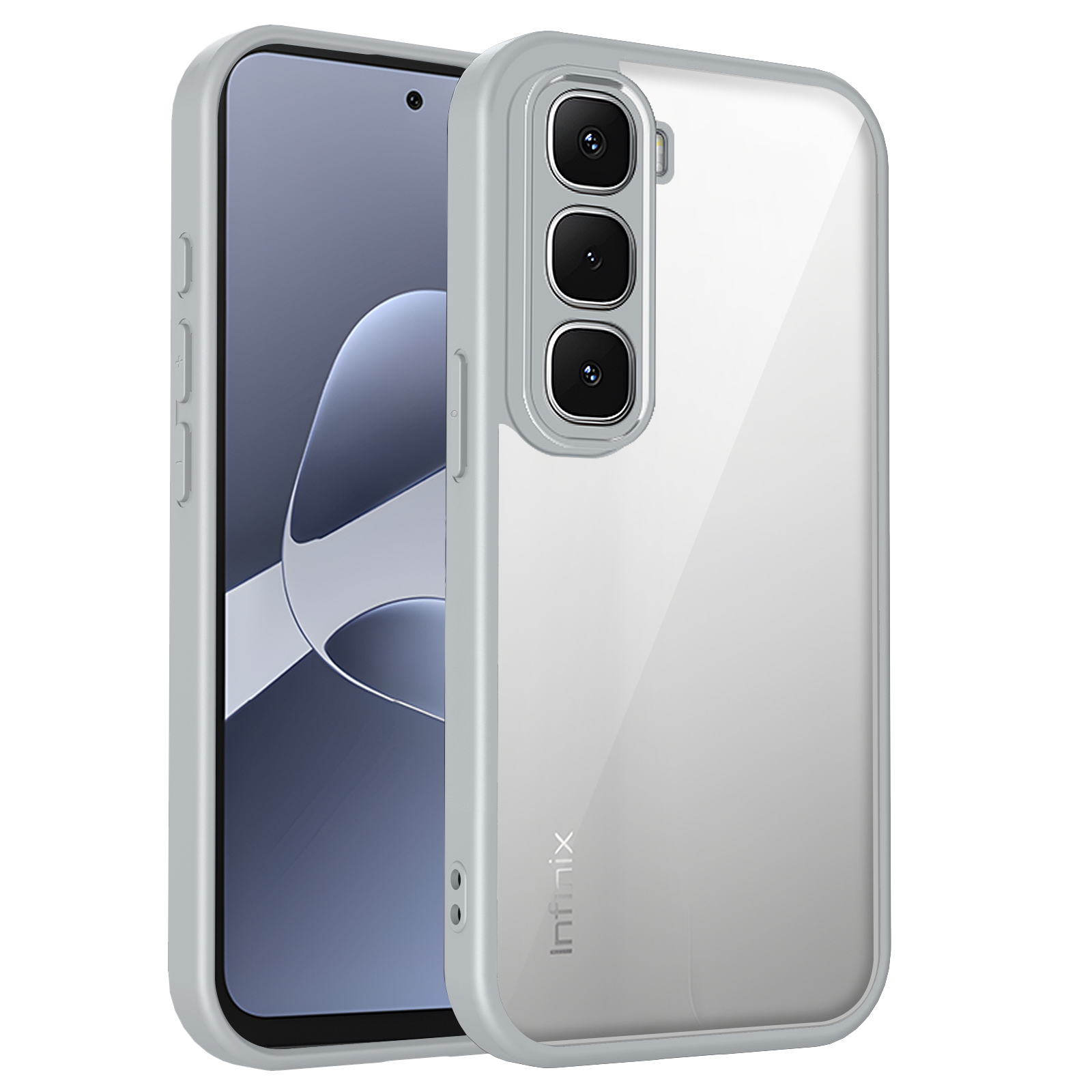 For Infinix 60 Case On Infinix 60i Cover Infinix 60 Phone Case Armor Shockproof Matte Acrylic Clear Hard Cover: ABS / Beige