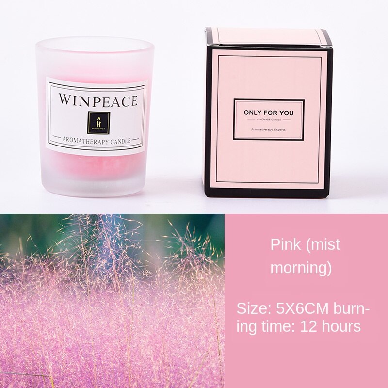 Färg hem födelsedag ljus söt burk glas doft rund bröllop nordisk modern mini romantiska dekorationer velas heminredning  by75ca: Stil 14