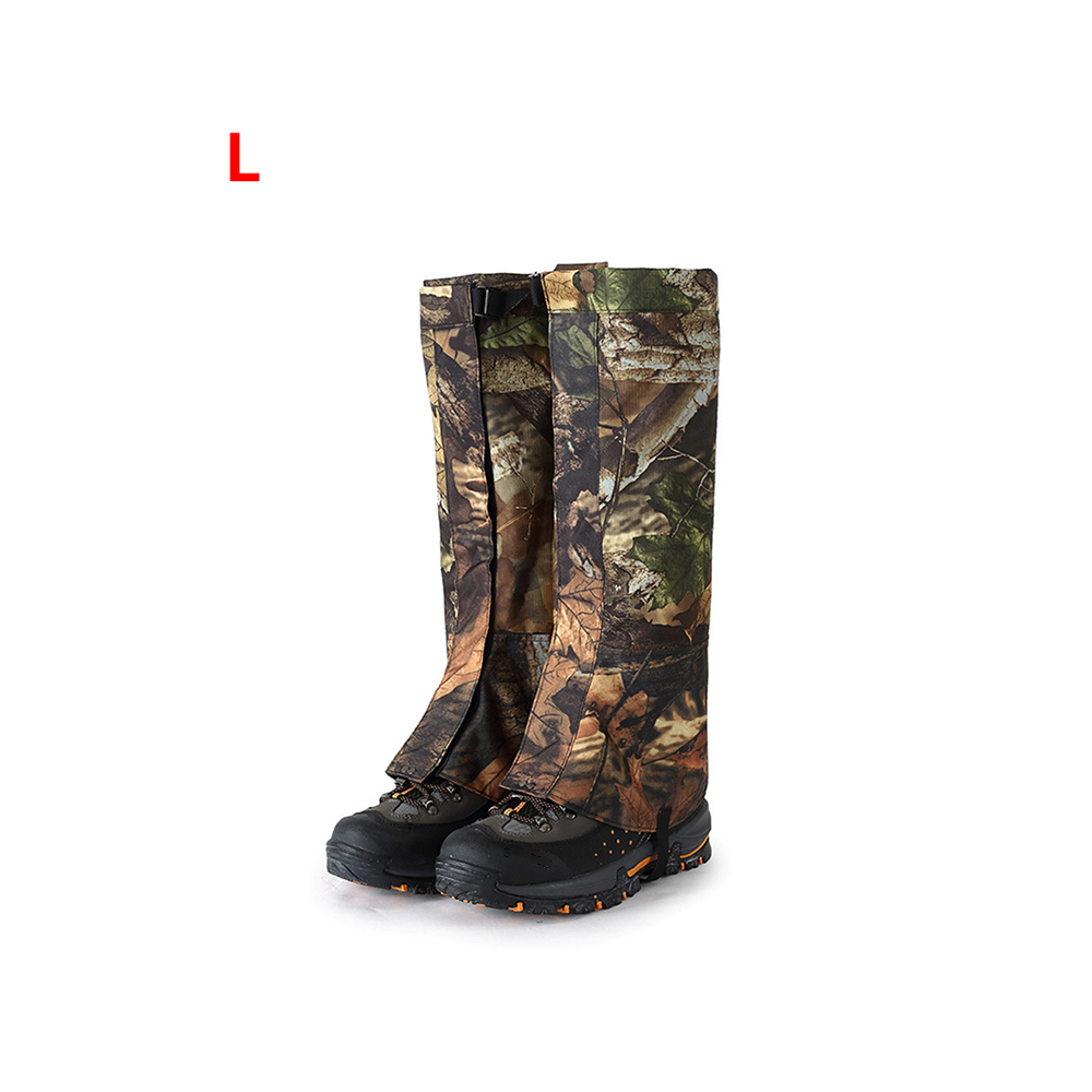 draussen Schnee Stiefel Abdeckung Fuß Schutz Gamasche Hohe Bein Gamasche Schuhe Abdeckung Wasserdicht Skifahren Wandern Camping Gamaschen Tarnung: Gamasche L