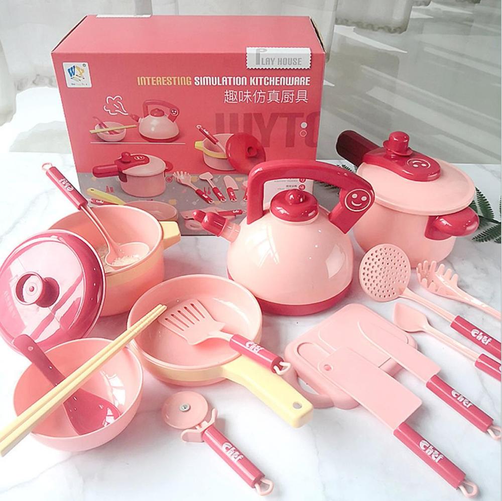 16pcs Kitchen Set Toys For Girls Include Kettle Induction Cooker, Rice Cooker House Playing Game Kitchen Toy Set houseplay Toy