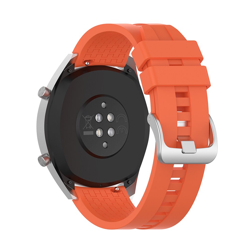 Sport silikone urbånd 22mm til huawei ur gt aktiv / klassisk ære magi hurtig frigivelse armbåndsrem til smart ur: Orange