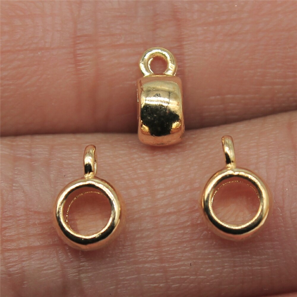 WYSIWYG 50 stücke 4x6x8mm Glänzend Distanzscheiben-korne Kaution Für Schmuck Machen KC Gold Farbe Glänzend Kaution Perlen Charme