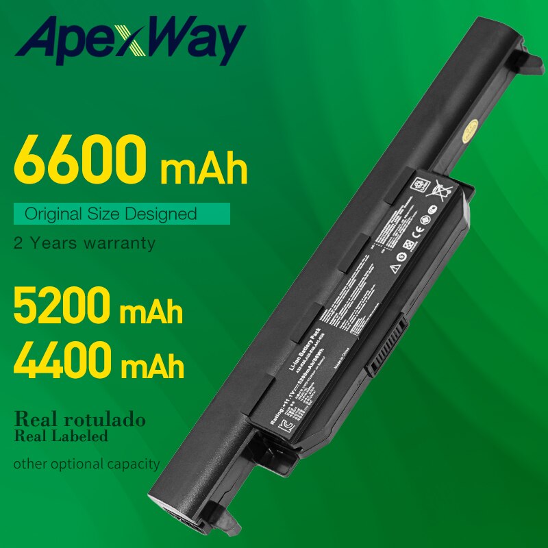 Apexway 4400 Mah A32-K55 A75 K45 K55 Laptop Batterij Voor Asus A33-K55 A41-K55 A45 A55 K75 R400 R500 R700 U57 x45 X55 X75 Serie