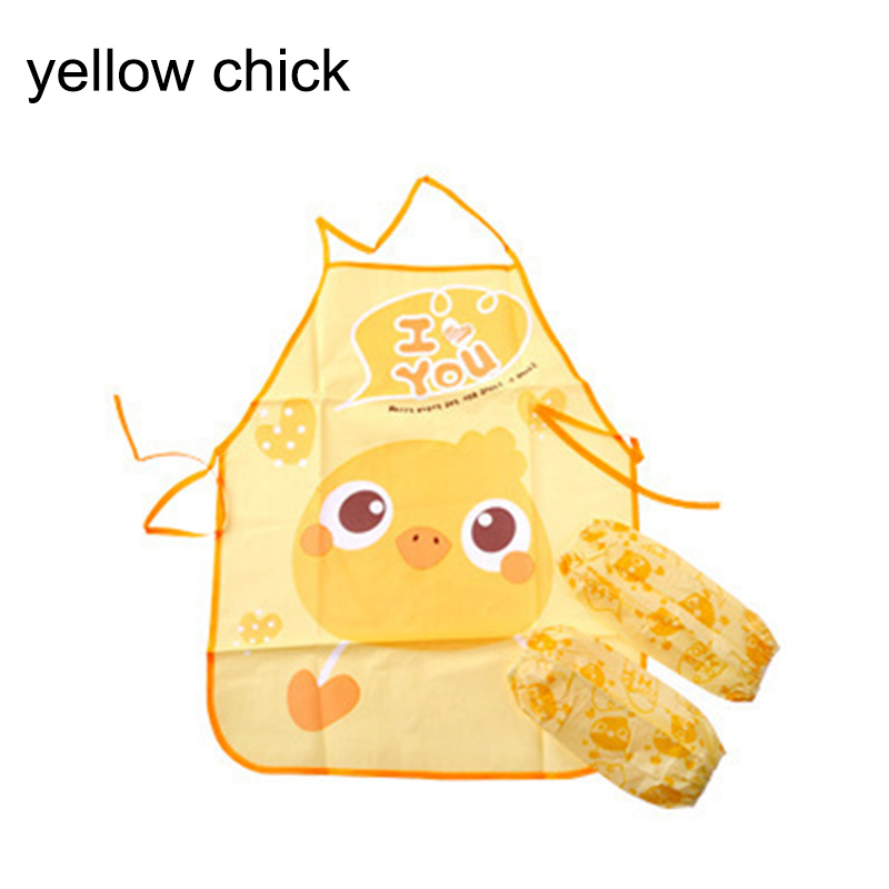 Delantales de alimentación a prueba de agua para niños, traje de comida para bebidas, delantal para niños, Baberos para bebés, accesorios portátiles de dibujos animados, 1 Juego: yellow chick