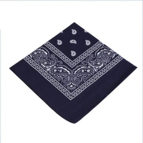 Vogue paisley bandana bandana hovedbeklædning/hårbånd tørklæde hals håndled wrap band hovedbeklædning mange muligheder etnisk stil print: Marine blå