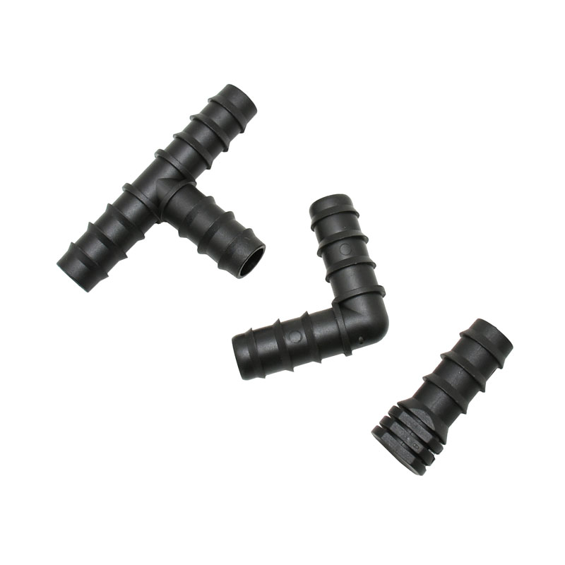 4 Uds. Manguera de jardín de 20mm, codo en T, extremo de tapón, divisor de agua 5/8, accesorios de riego por goteo con púas para riego de jardín de 3 vías