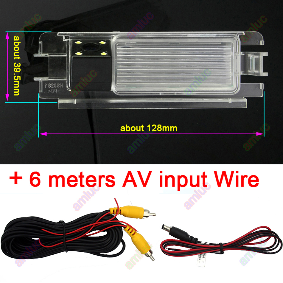 Intelligente Dynamische Traject Tracks Hd Auto Achteruitrijcamera Achteruit Inparkeren Camera Voor Renault Pulse Clio 2 Logan Sandero Stepway: 4led Rear Camera