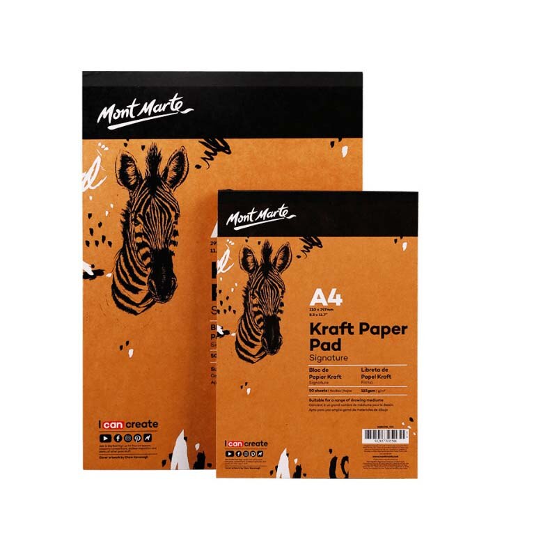 A4 A3 50 sheets of kraft paper painting book yellow moisture-proof raw wood pulp kraft cardboard: A4 115G 50SHEETS