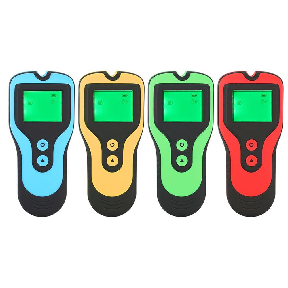 Metal Detector Backlit Black AC Wood Finder Cable Wires Depth TrackerUndeground Sturs Wall Scanner LCD HD Display Beep
