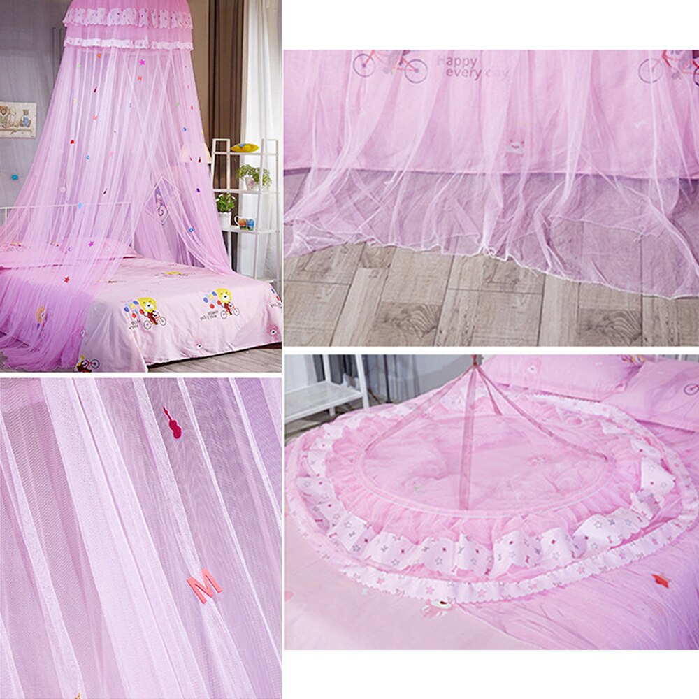 Lace Bed Canopy Dome Bed Netting Canopy Dome hanging mosquito net Girls Room Decor Easy to Install Kids Baby Bedding