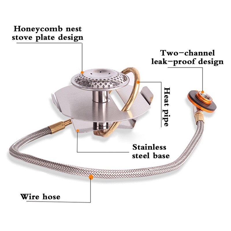 Outdoor Gasfornuis Camping Gasbrander Elektronische Kachel Wandelen Draagbare Opvouwbare Kachels Koken Oven Adapter Kachel Accessoires