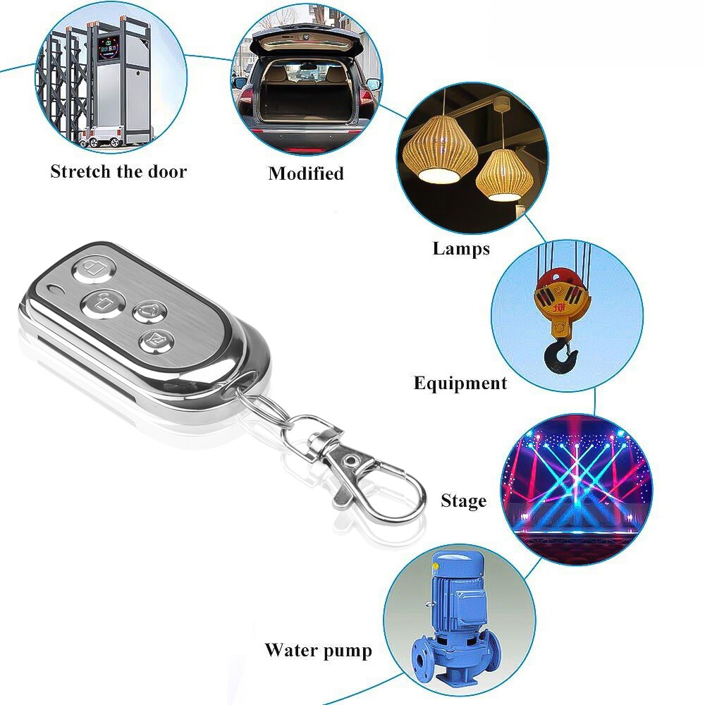 Copy Duplicator 433mhz Remote Control Universal Garage Door Gate Remote Cloning 433 MHz RF Transmitter On and OFF Switch Light