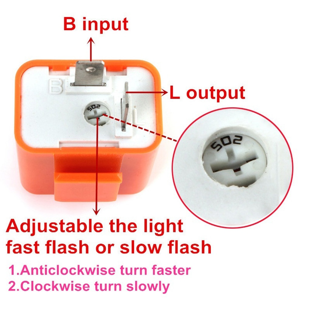 Relais de clignotant LED 12V, 2 broches, indicateur de fréquence, moto, moto, fixation, Protection Multiple, sûr