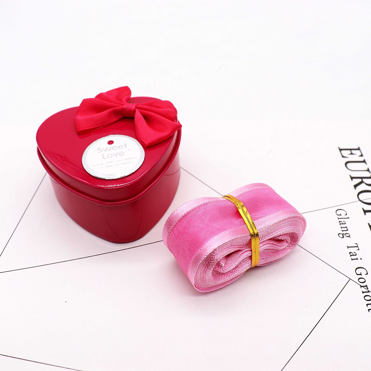 5M 25mm Satin- Rand Organza Band für Hochzeit Party Dekoration Band Handgemachte Verpackung Haar BöGen DIY Weihnachten Band: 14