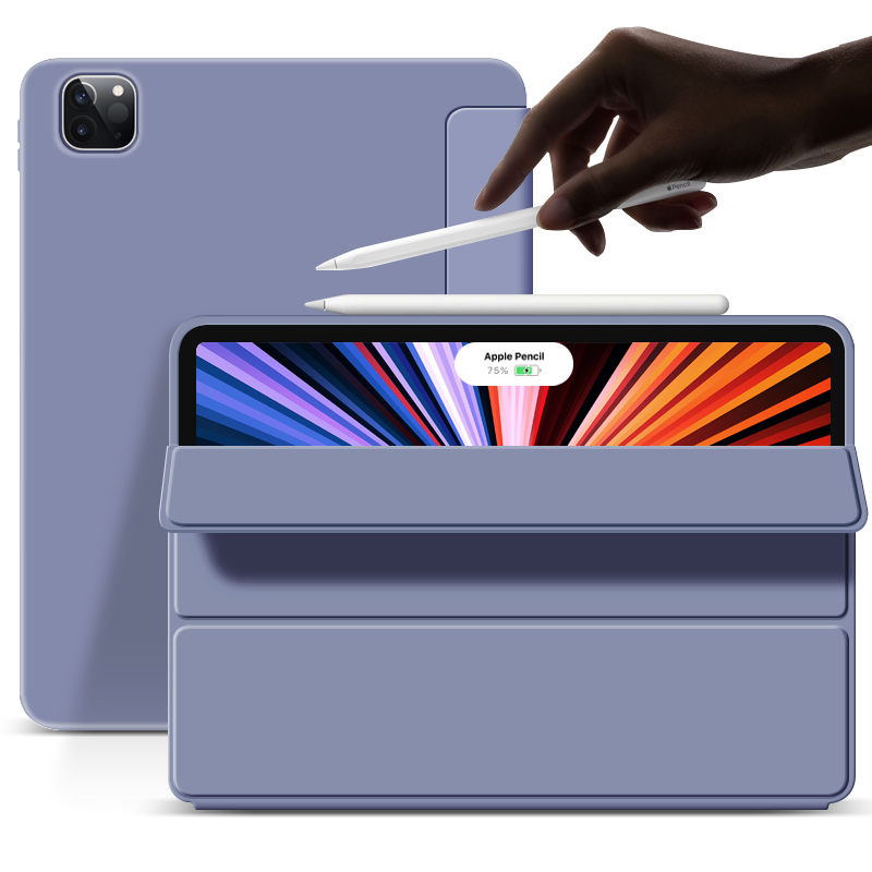 Voor Ipad Pro 11 Case Smart Case Slim Magnetische Folding Flip Stand Soft Tpu Back Cover Voor Ipad Pro 11 Case Tablet Funda: Light Purple / iPad Pro 11 2020