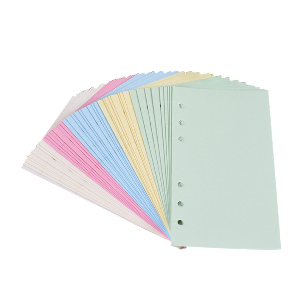 Papel de hojas sueltas A6, 50 páginas, 2 uds., patrón de cuadrícula cromática simplicidad para portátil de reemplazo, papel para oficina y hogar