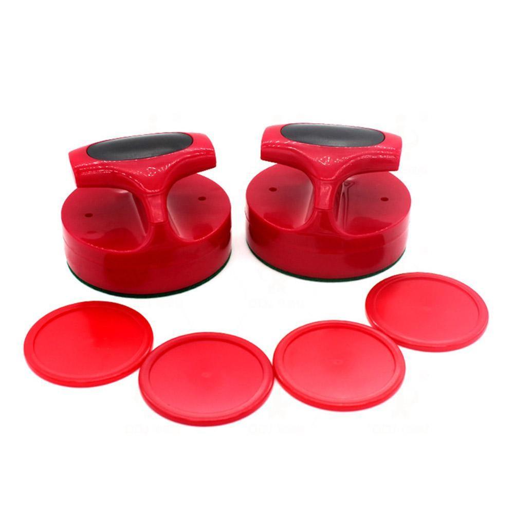 6 stuks/set airhockey duwers airhockey puck hockey pucks slider tafel duwer met 4 set accessoires hockey 94mm spel  u1 t 0: Default Title