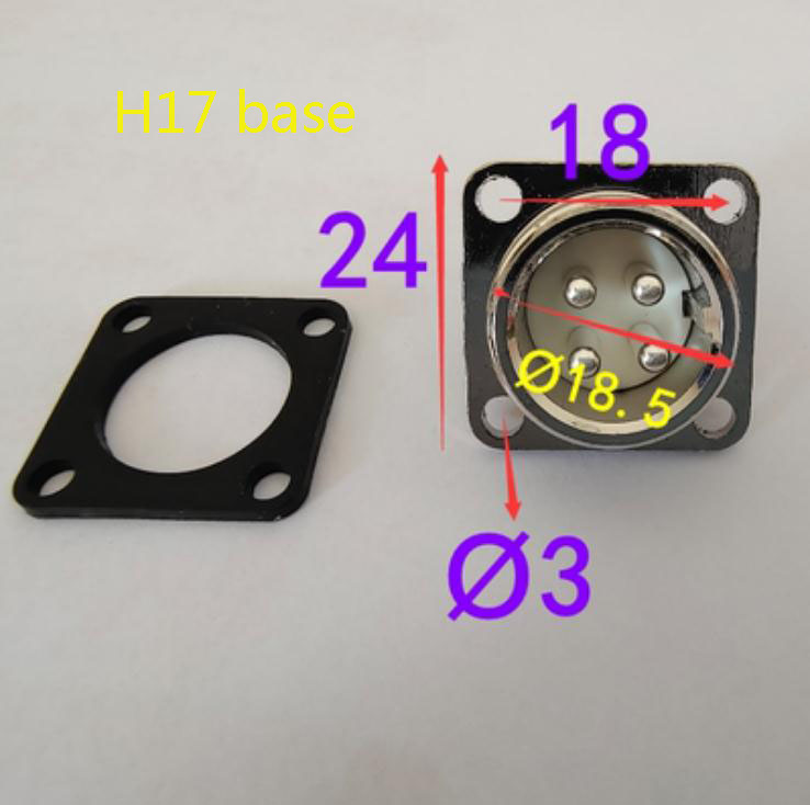 1PC Engraving Machine High-Speed Spindle Motor Special Aviation Plug Aviation Plug-In Socket Base Fixed Wiring Plug Faucet: 8