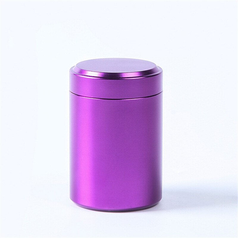 70ML Solid Color Airtight Smell Proof Container Aluminum Herb Stash Metal Sealed Can Tea Jar Storage Boxes
