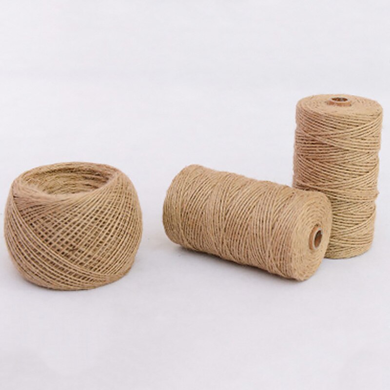1Roll 5/10m Natural Jute Linen Rope Home Decoration Retro Style DIY Craft Cord Decorative Rope 4/6/8/10mm Diameter Handmade