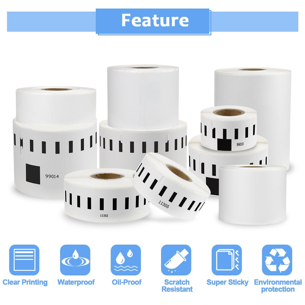 Absonic 5 Rotolo 99012 Per Dymo Labelwriter 450 Stampante di Etichette Label Maker Nastri Indirizzo Sticker 89 millimetri * 36 millimetri label Writer di Plastica