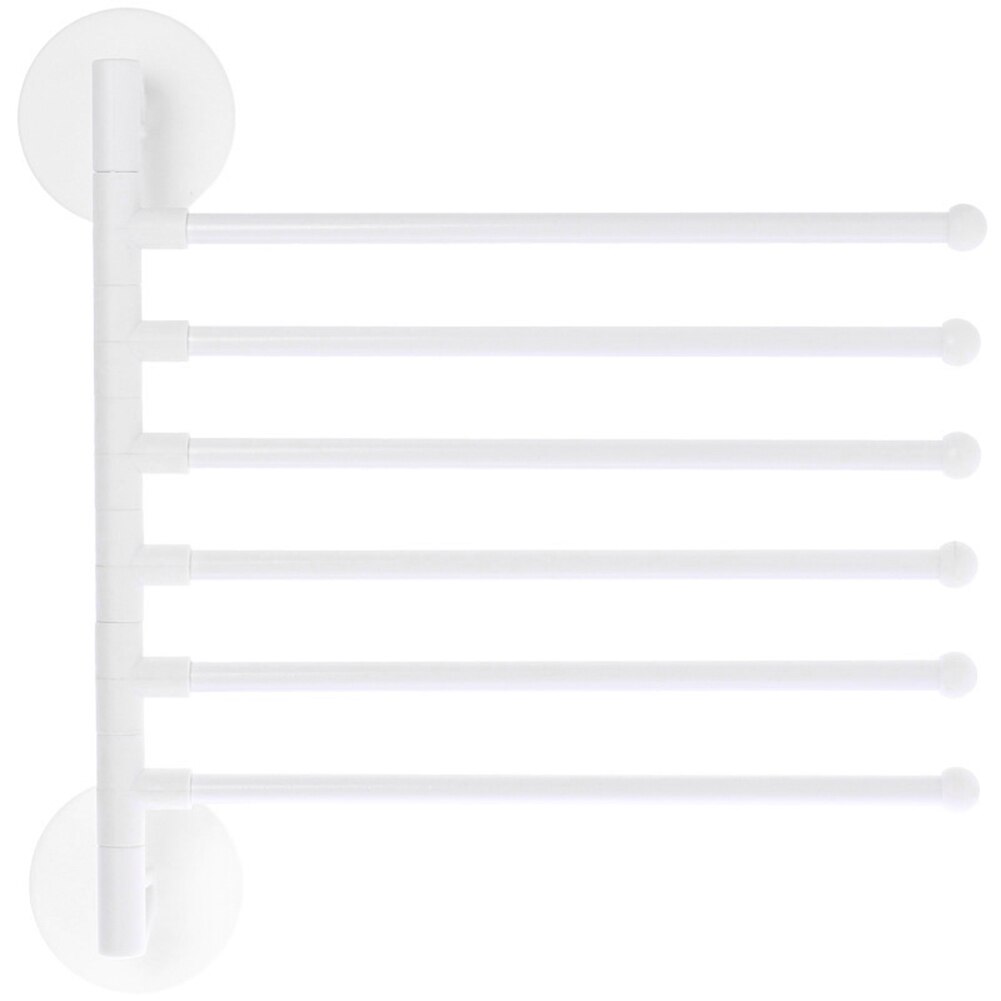 Portasciugamani Da Bagno A 3 Bracci Girevoli - Senza Foratura Con Ventosa Forte, Design Salvaspazio - Foto 9