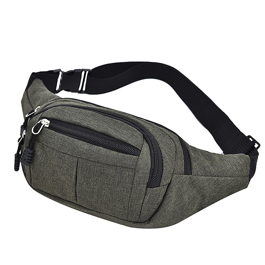 Saco da cintura dos homens e das mulheres simples lazer moda oxford esporte fitness cintura pacotes sacos de peito do telefone móvel bolsa com zíper riñoner: 4