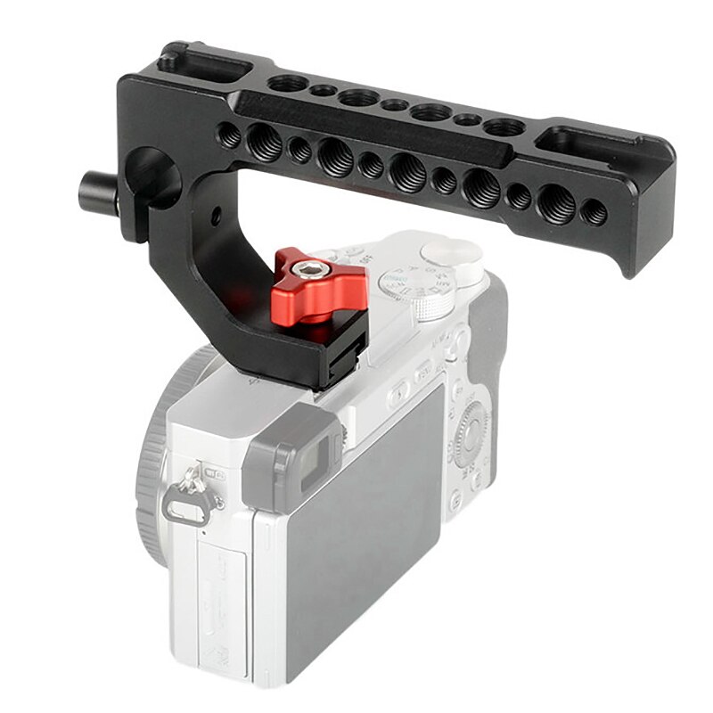 Câmera lidar com alça superior queijo lidar com câmera dslr gaiola alça superior 15mm haste buraco sapato frio sapato quente 1/4 Polegada 3/8 Polegada