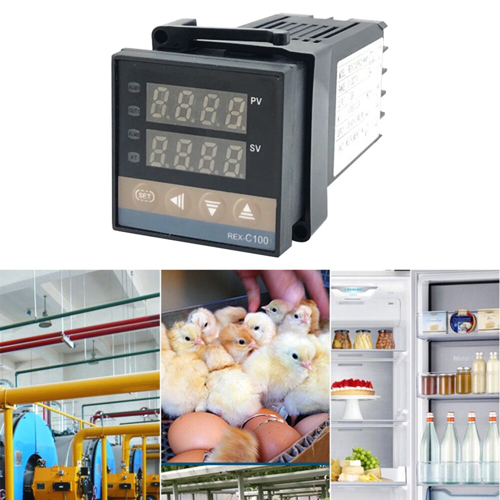 Contrôleur De Température PID REX-C100 Avec Relais SSR 40A - Régulation Précise De 0 à 400 °C, Facile à Configurer