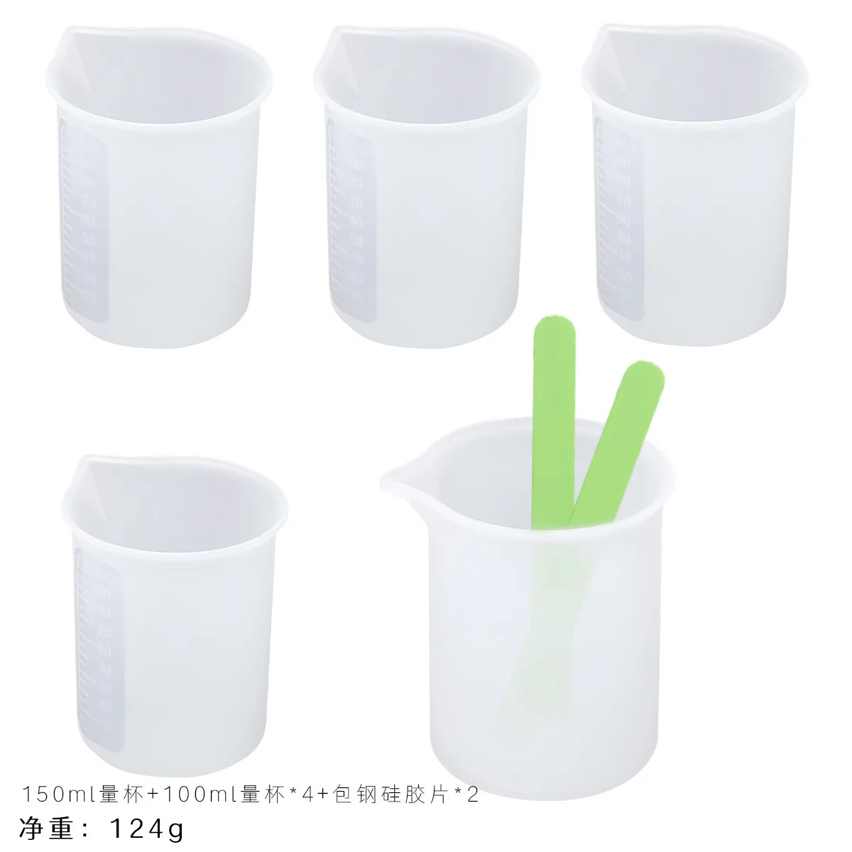 DIY Resin Craft Tool Kit Mixing Glue Tool Silicone Epoxy Accessories: black