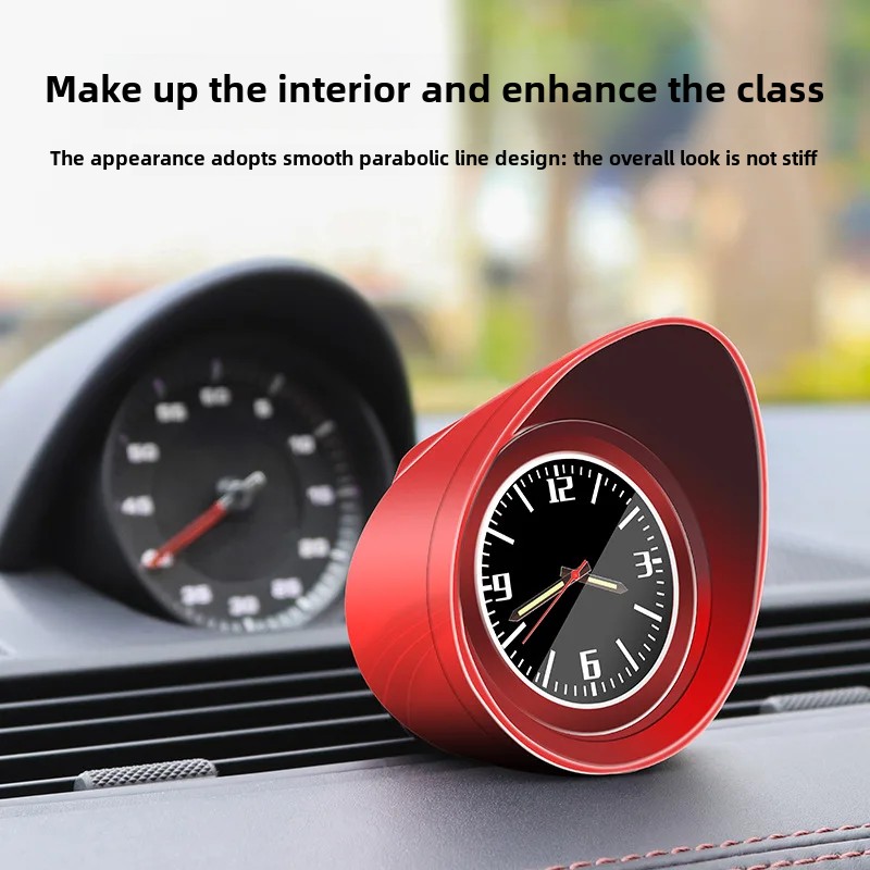 Auto Uhr Stück Elektronische Quarzuhr Beleuchtung Für Innen Zeit Tisch Uhr Fahrzeug Lagerung Organizer Zubehör