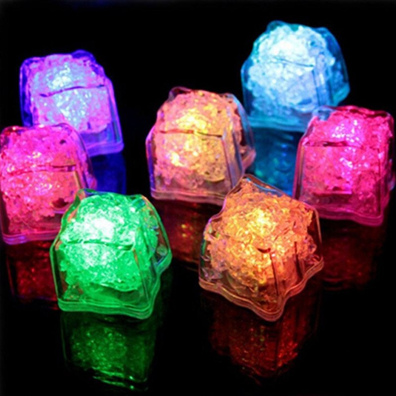Small Ice Cube Toy With Water LED Toys For Party and Festival Decorations Random: 5pcs Random