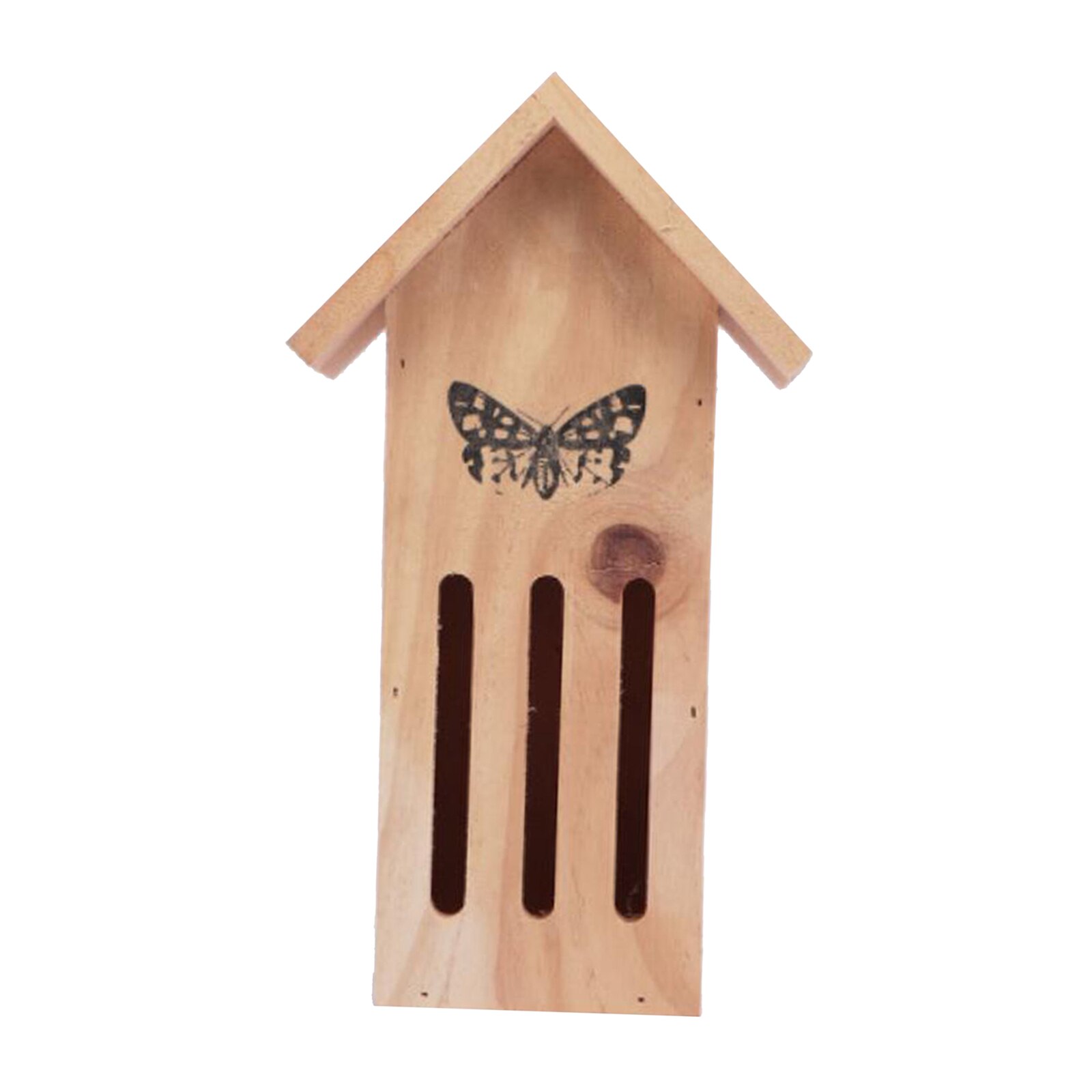 Attractive Natural Wooden Butterfly House Hotel Waterproof Haven Garden Shelter Resting Place for Butterflies Solitary Yard