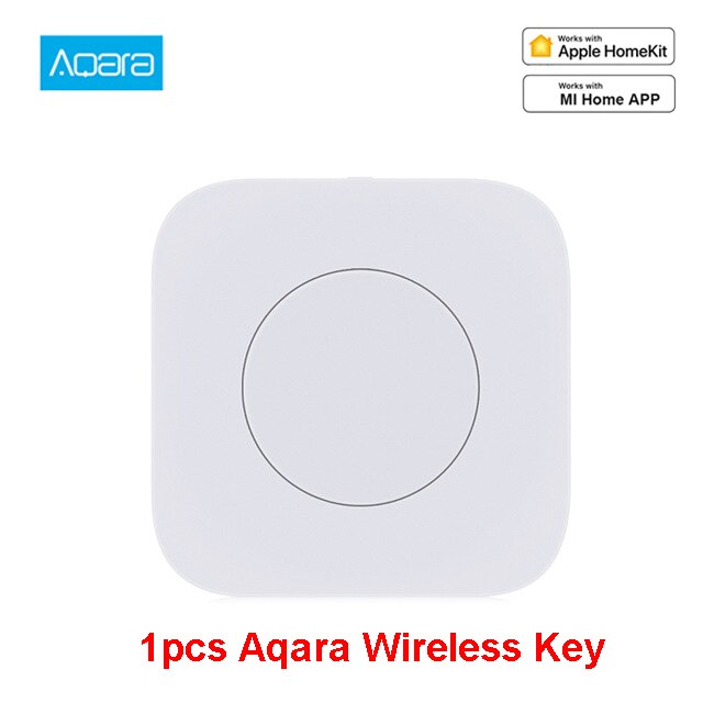Xiaomi-Sensor Aqara Zigbee, miniinterruptor inalámbrico inteligente, conexión remota, botón de Control de una tecla, seguridad del hogar, Mihome Homekit: 1pc Aqara switch
