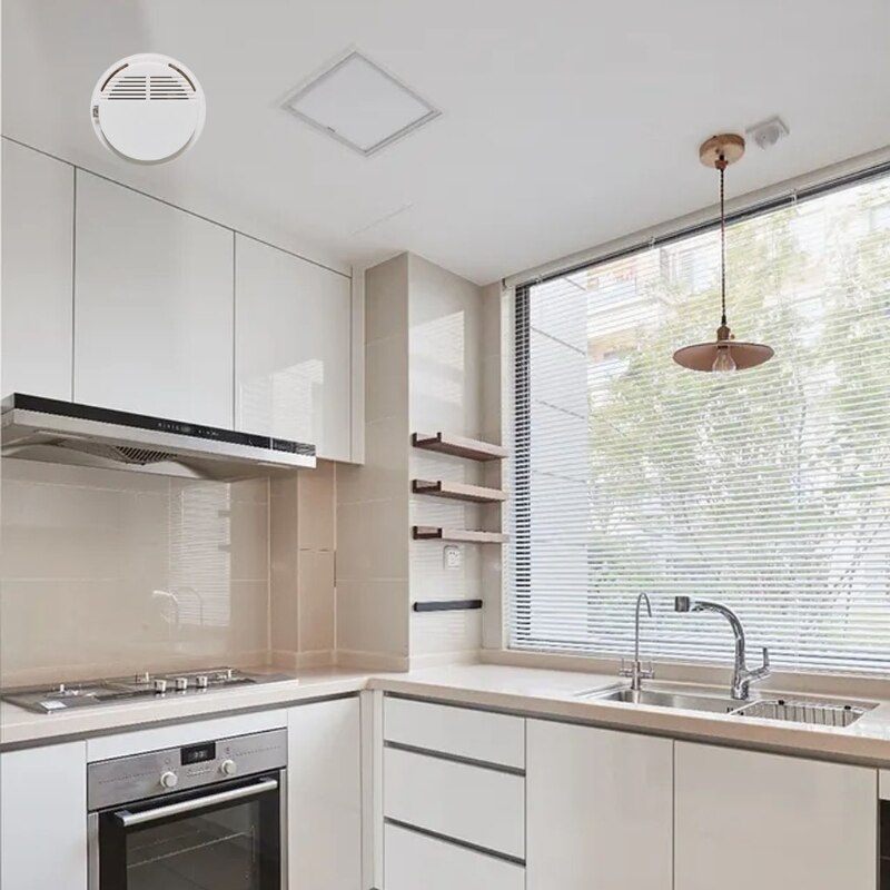 M4YD Smoke Alarms Battery Operated Independent Smoke Detector Fire Alarm with 80dB Loud/Light Home Garage Security