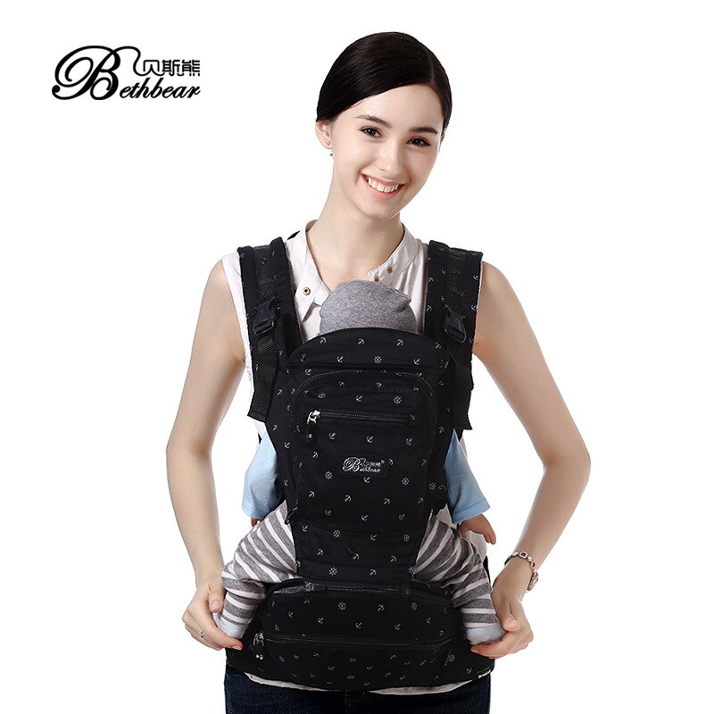Beth Bear-porte-bébé en coton | 360, siège Hipseat à capuche, kangourou, Portabebes, écharpe ergonomique, pour enfants en bas âge