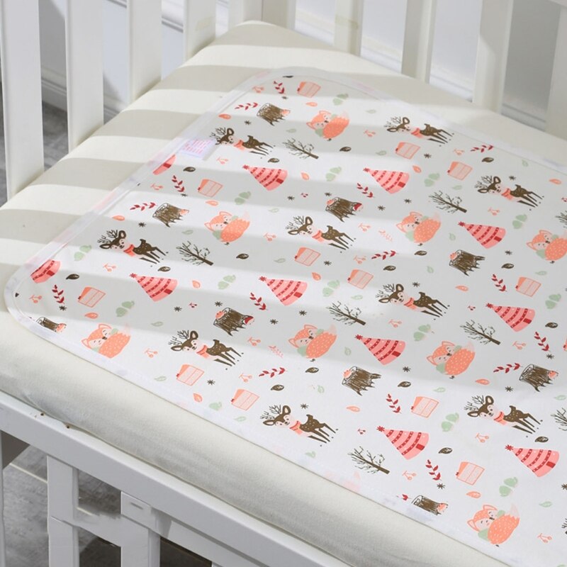 Cambiador portátil para bebé, colchoneta impermeable reutilizable para cambiador de pañales, colchón para bebé, cojín de juego de suelo, esterilla Unisex para Bo: Christmas elk